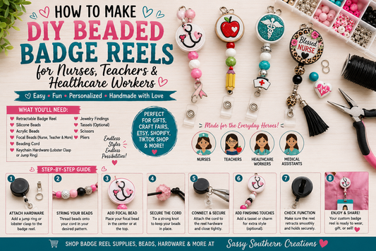 Badge Reel DIY for Nurses & Teachers: How to Make Custom Beaded Badge Reels