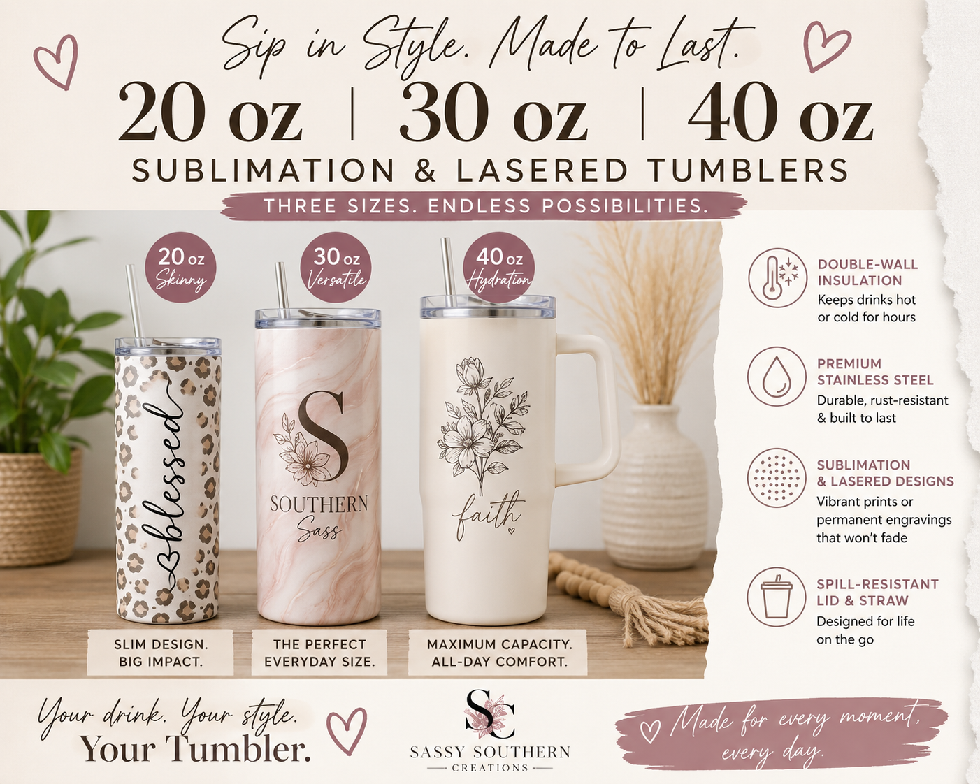 20 oz Tumblers