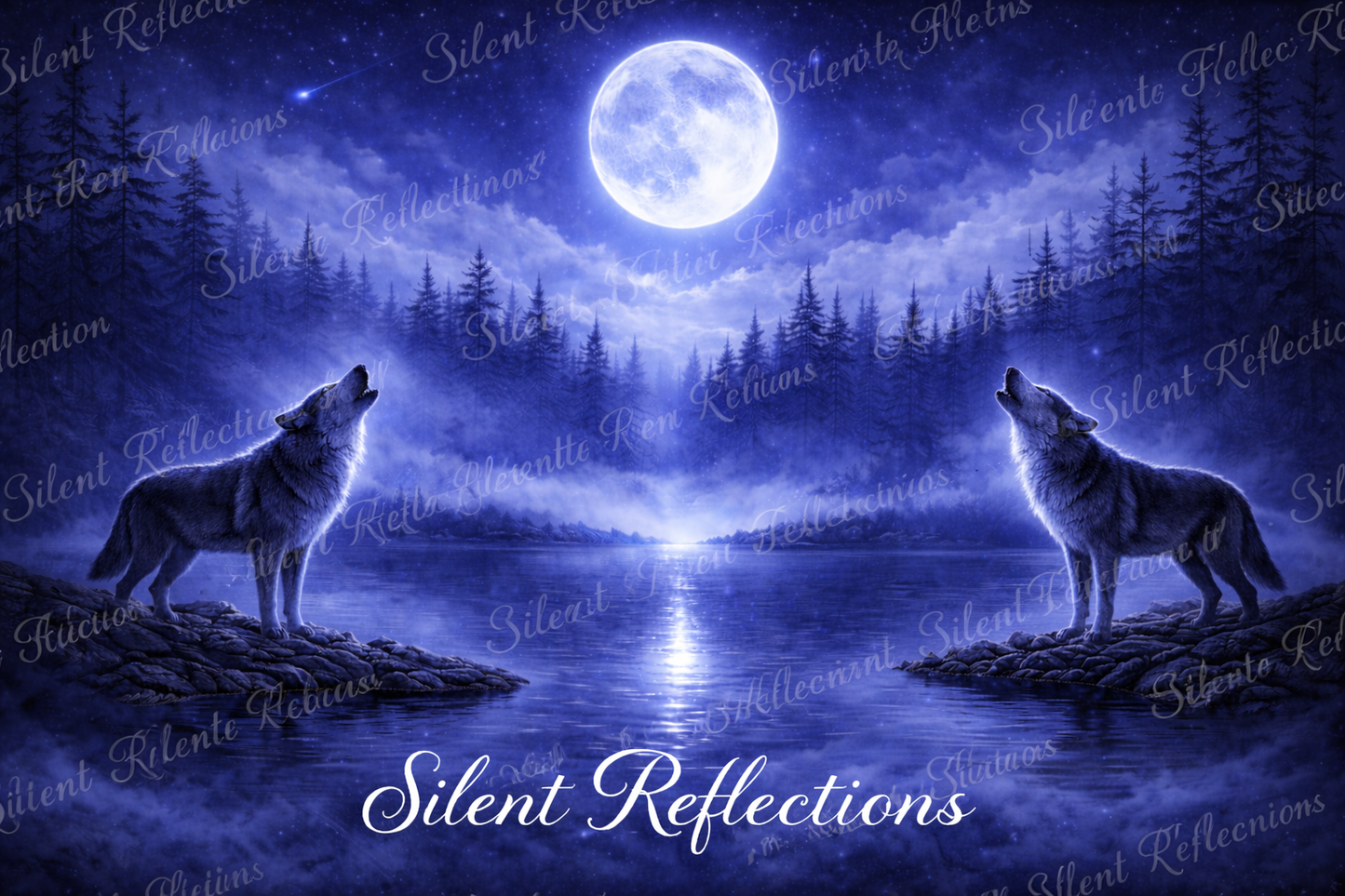 Silent Reflection 20oz Skinny Tumbler – Midnight Wolf Stainless Steel Travel Cup