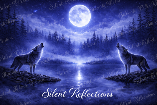 Silent Reflection 20oz Skinny Tumbler – Midnight Wolf Stainless Steel Travel Cup