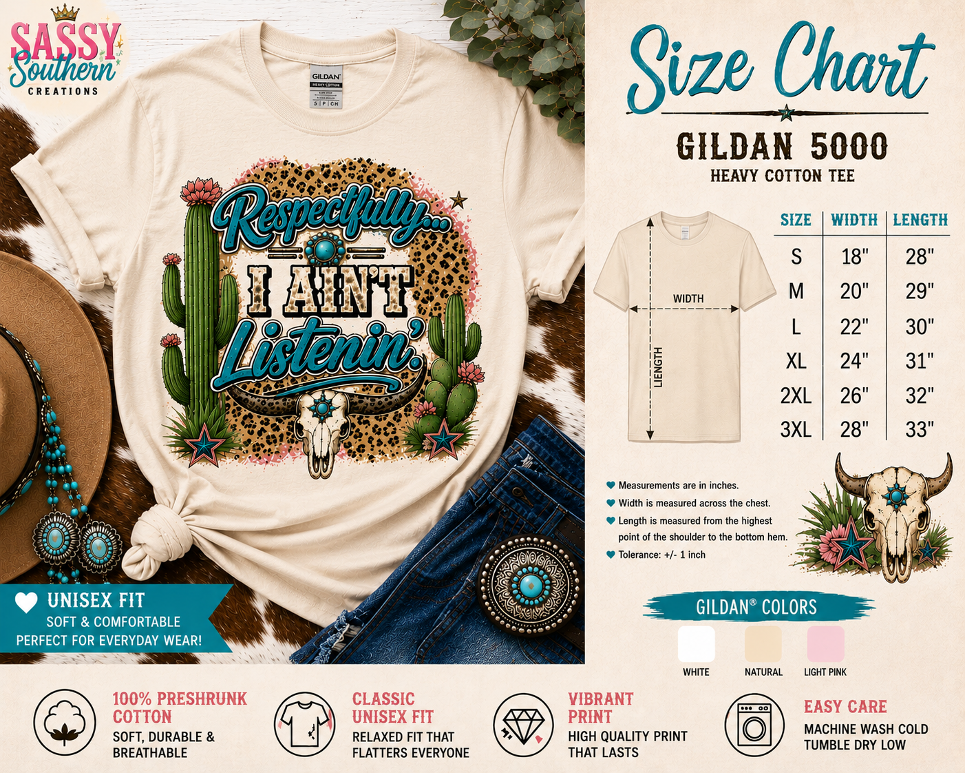 Respectfully I Ain't Listenin Shirt | Southern Graphic Tee